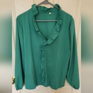 Teal blouse new Xl